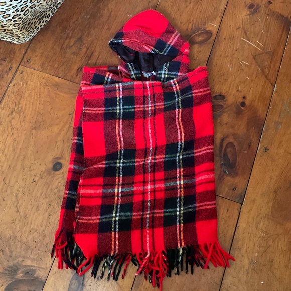 Vintage Hunter Plaid Tartan Hooded Cape - Picture 9 of 9